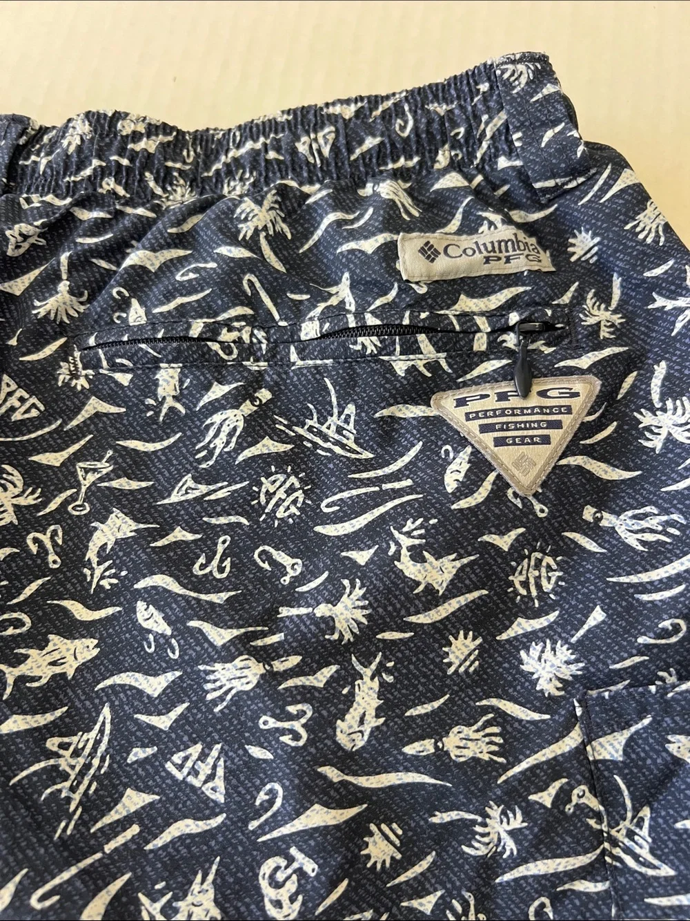 Columbia PFG Super Backcast Men's Swim Trunks Omni Shade UPF 50 Size L
